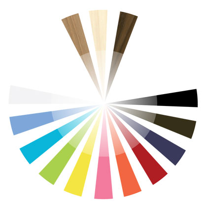 Couleurs disponibles pour la lampe design à led led1 Tunto