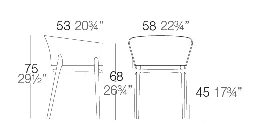 Dimensions AFRICA Chair Vondom