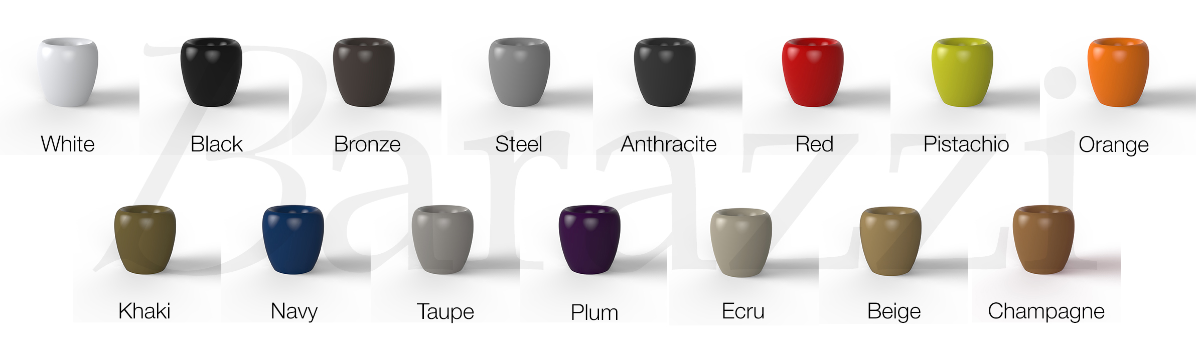 Colors Polyethylene Lacquered Pots 40 BLOW Vondom