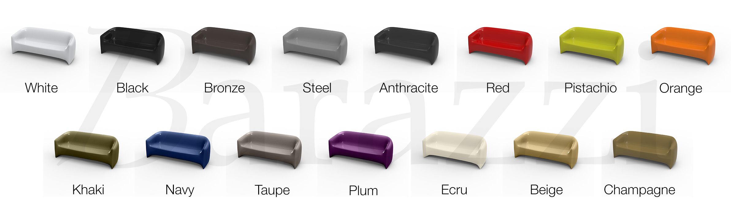 Colors Polyethylene Lacquered Sofa BLOW Vondom