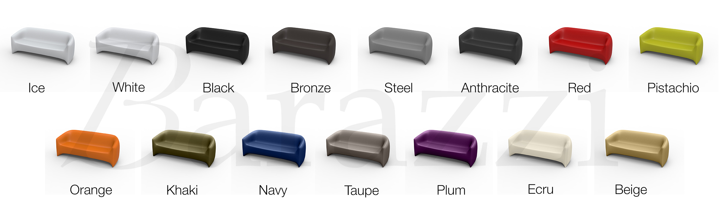 Colors Polyethylene Matt Sofa BLOW Vondom