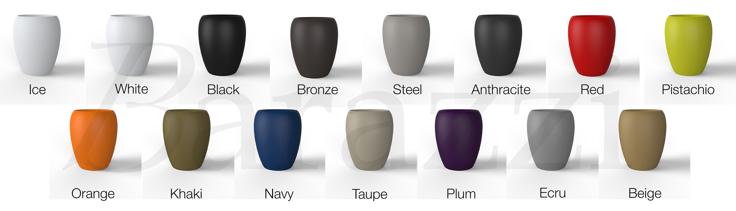 Polyethylene Matt colors Pots 120 BLOW Vondom