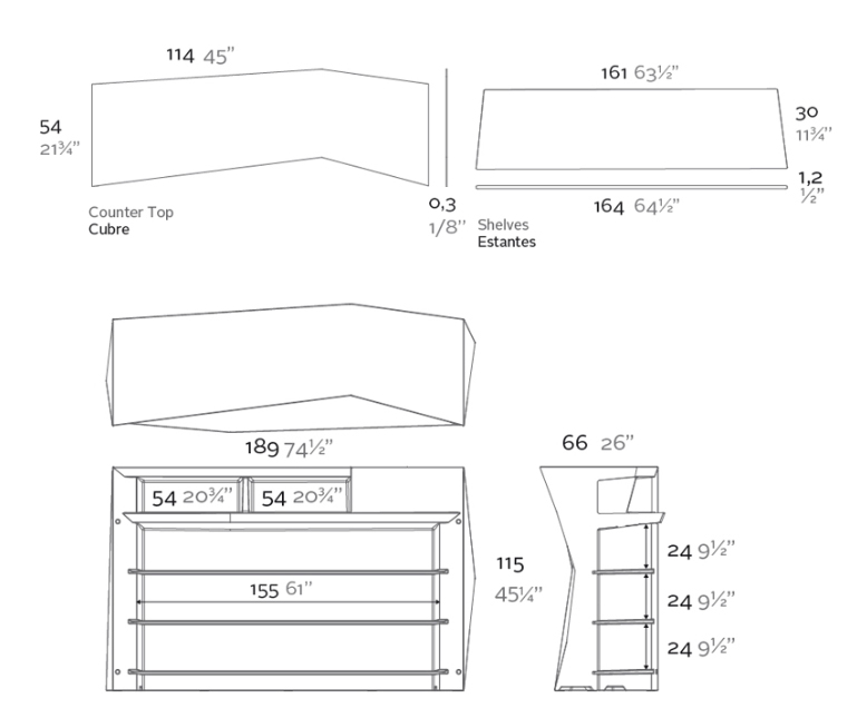 Dimensions-Bar-FAZ-Module-Central-Lumineux-Multicolore-LED-Vondom