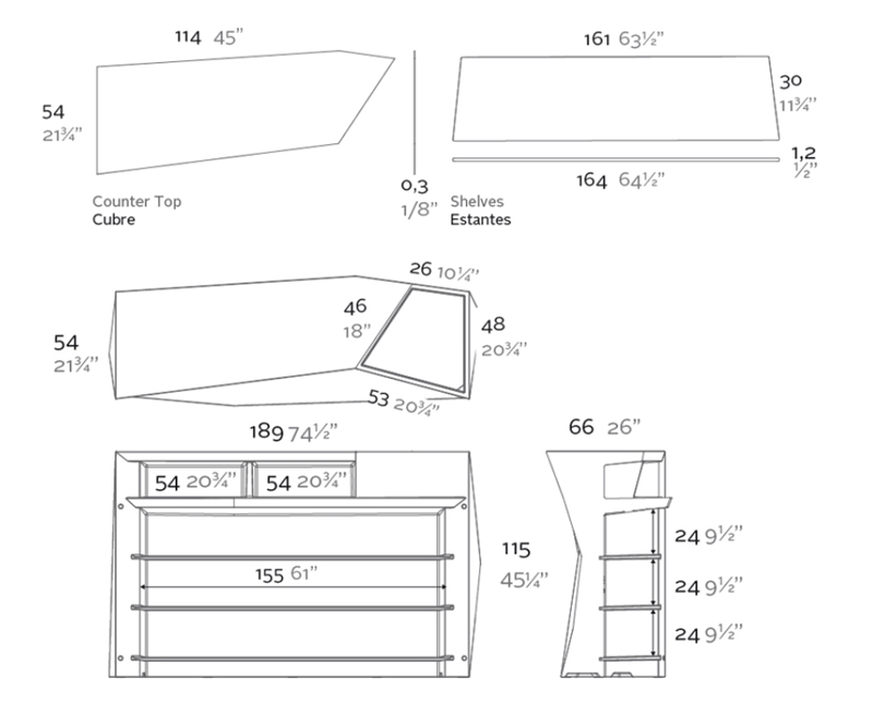 Dimension-Bar-FAZ-Module-Central-Lumineux-Multicolore-avec-Bac-a-Glacons-Vondom