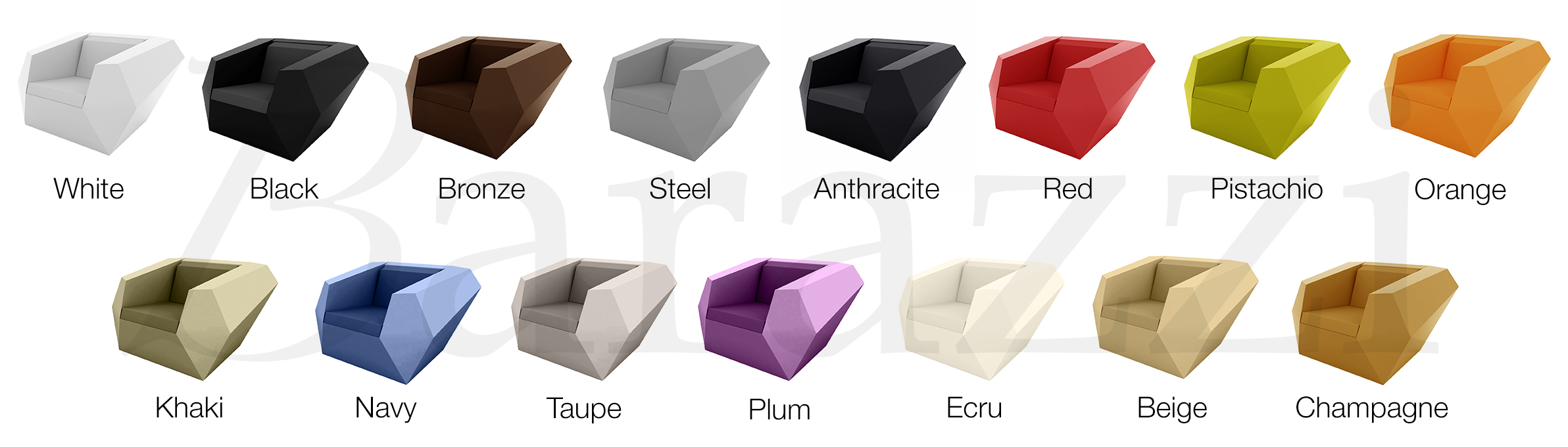 Colors Polyethylene Lacquered Faz Armchair Vondom