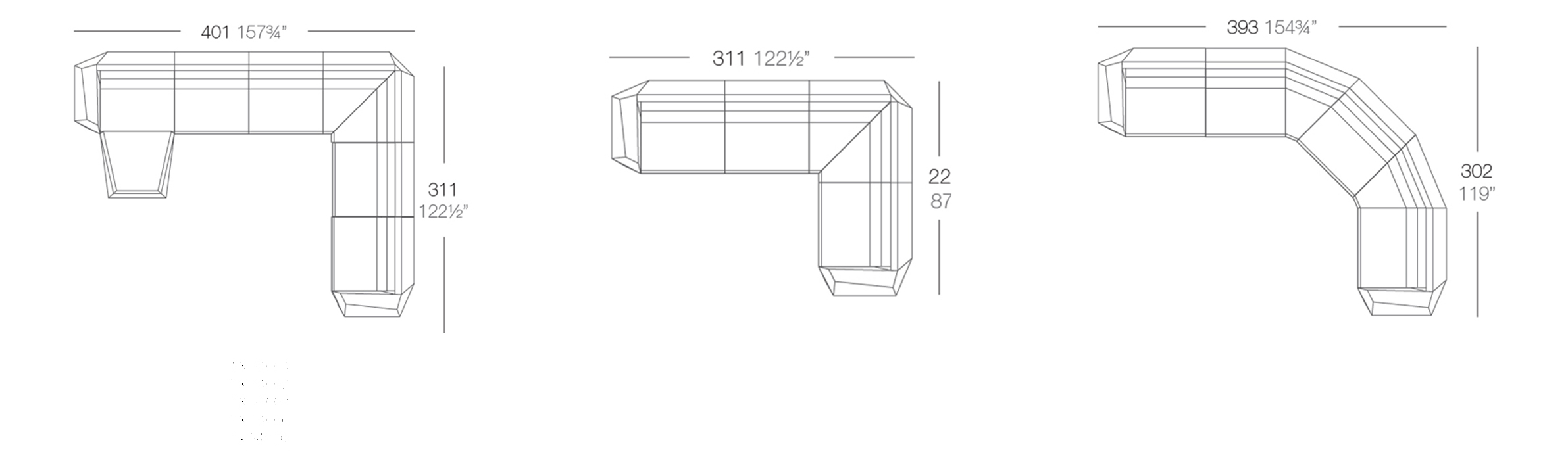 Combinaisons Possibles Faz Sofa Module Angle 90