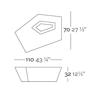 Dimensions FAZ Coffee Table Vondom