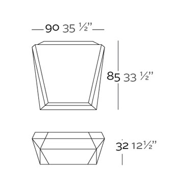 Dimensions Pouf FAZ Sofa Chaiselongue Vondom