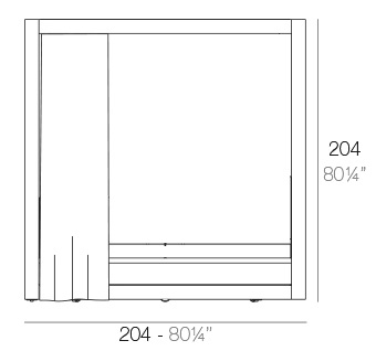 dimensions vela carré pergola avec rideaux