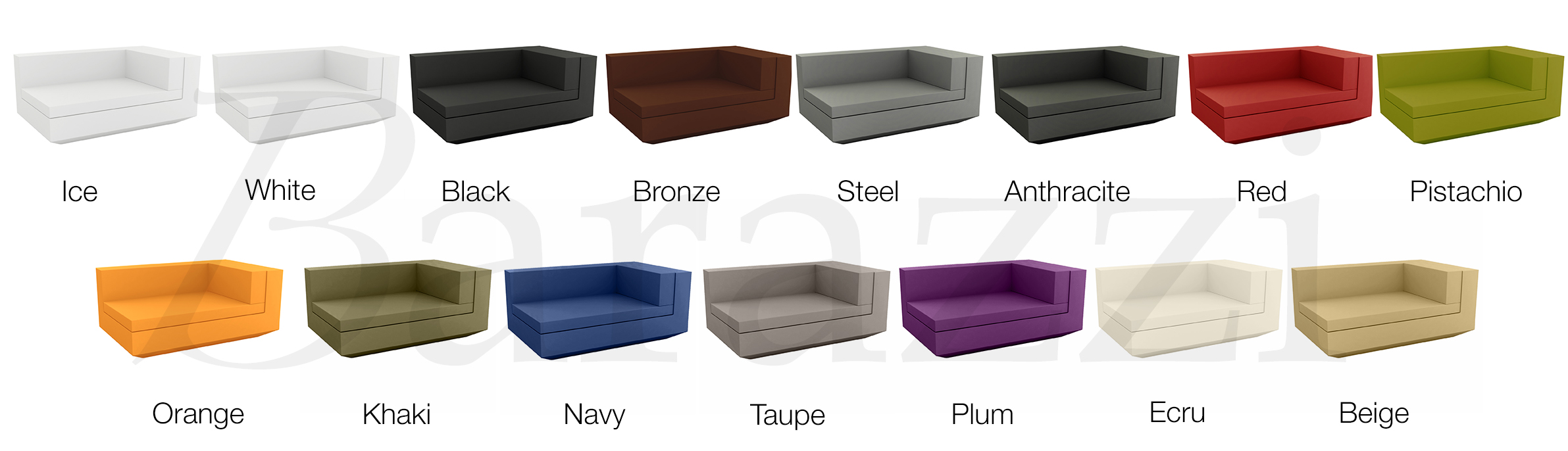 Colors Vela Sofa Chaiselongue Matt Right sectional Vondom