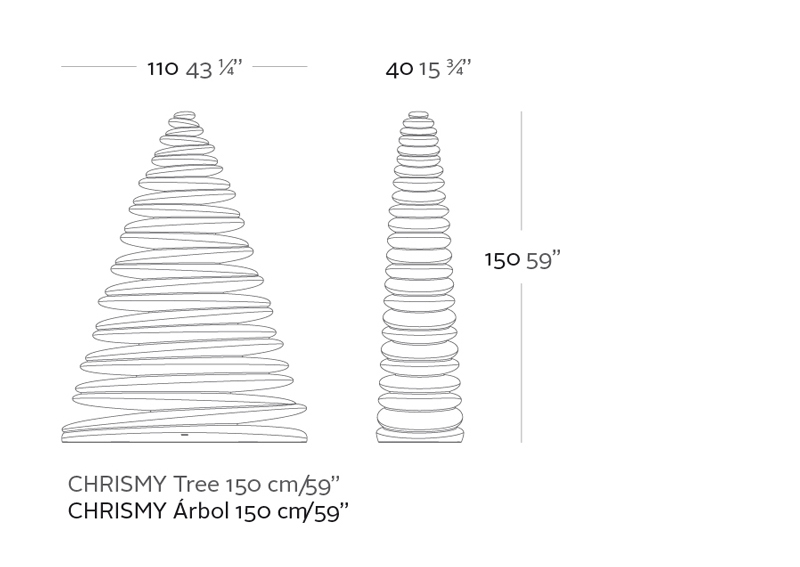 Chrismy Sapin de Noël LED 50cm par Vondom