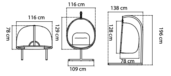 Dimensions balançoire 23567.01