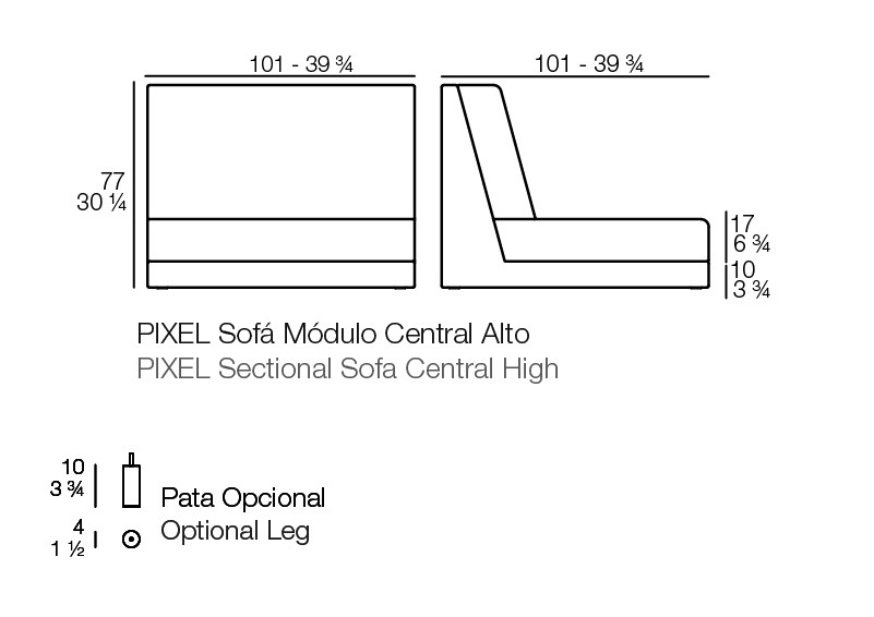 Module Canapé sans Accoudoir