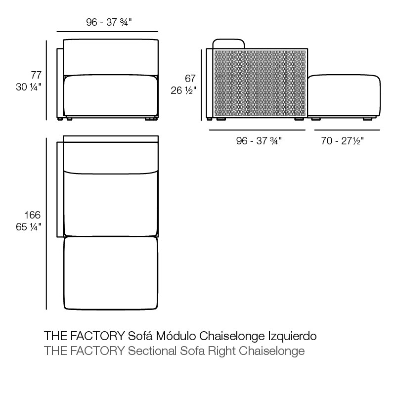 Module Chaise Longue Canapé